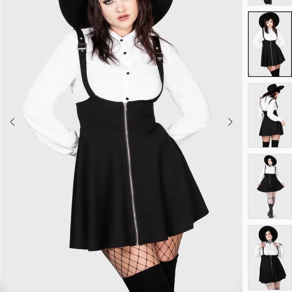 Killstar Suspend Me front zipper skater dress
